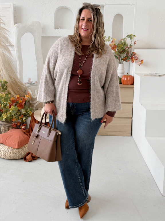 Cardigan Fly do 3XL - fango
