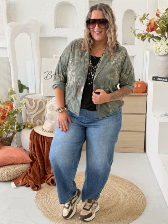 Manšestrová košile Limba do 3XL - khaki