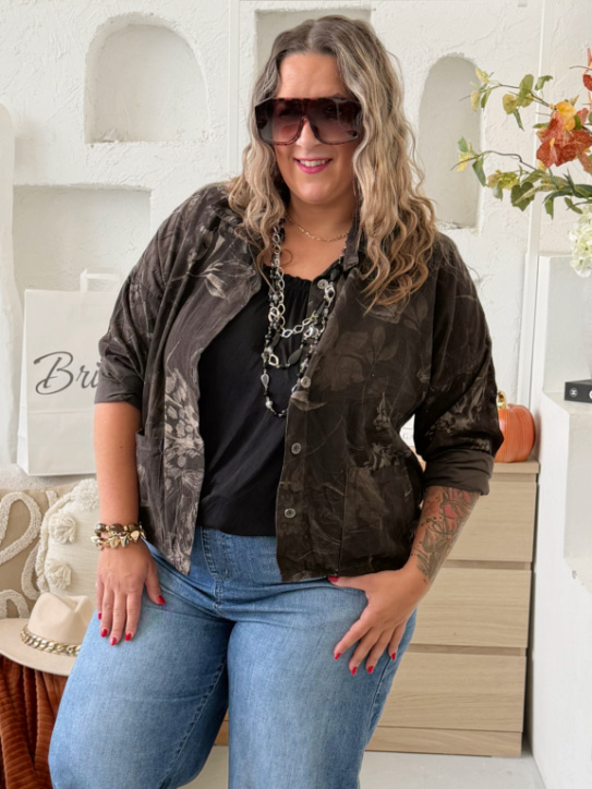 Manšestrová košile Limba do 3XL - čokoláda