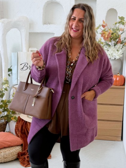 Kabátek Alpaka do 2XL - lila
