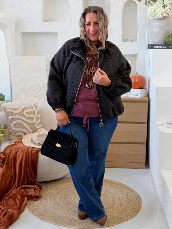 Bunda Trendy Baloon do 4XL - černá