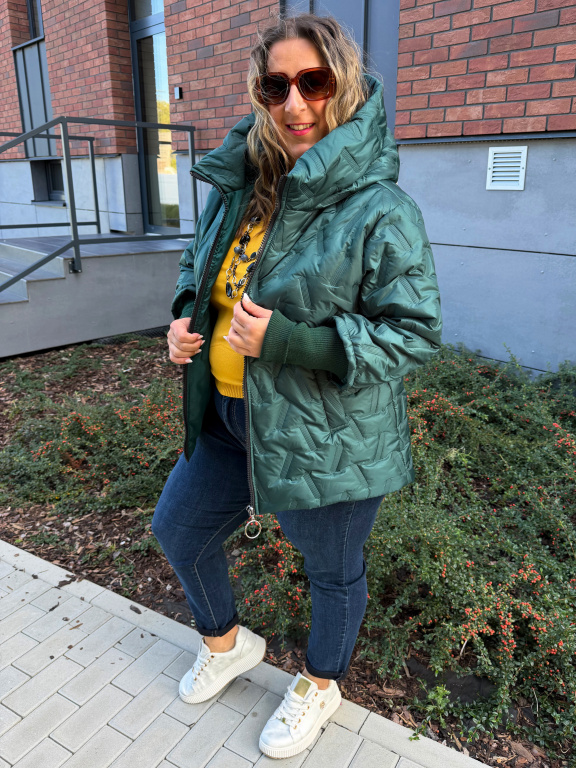 Přechodová bunda Trendy do 3XL - smaragdová