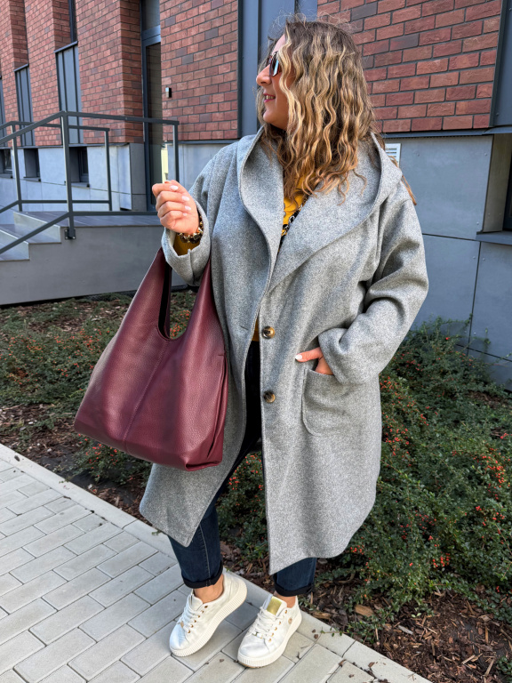Oversize kabát Margot do 5XL - šedý