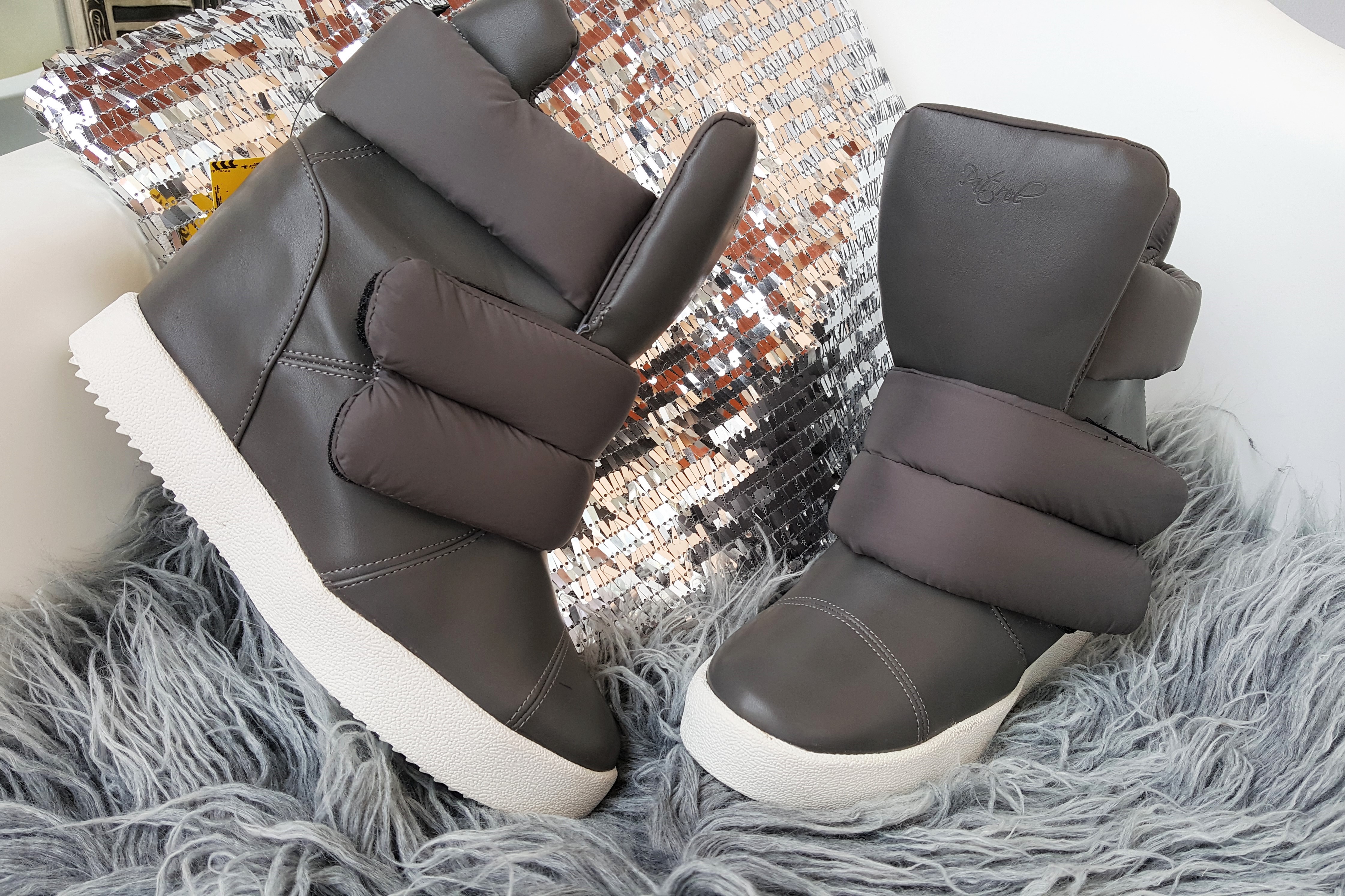 Vyteplené sneakers na klínku TOP!!! šedé