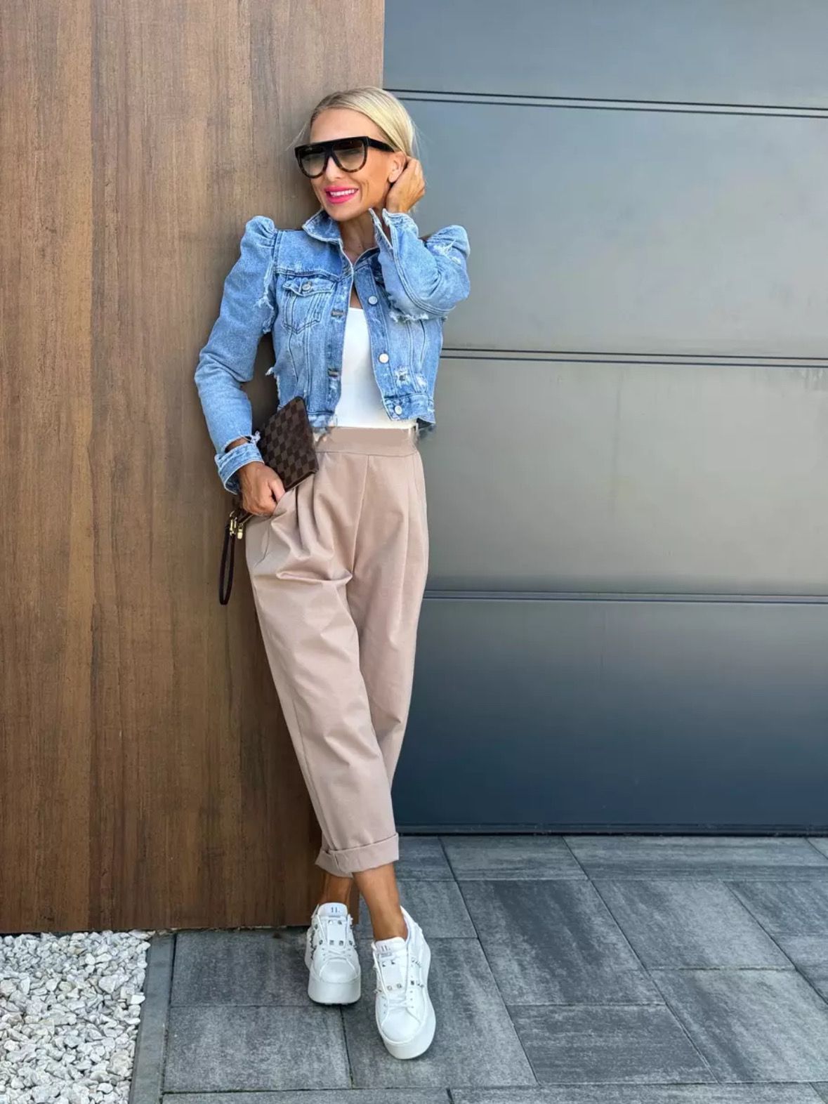 Oversize kalhoty Clasic béžové M až XXL
