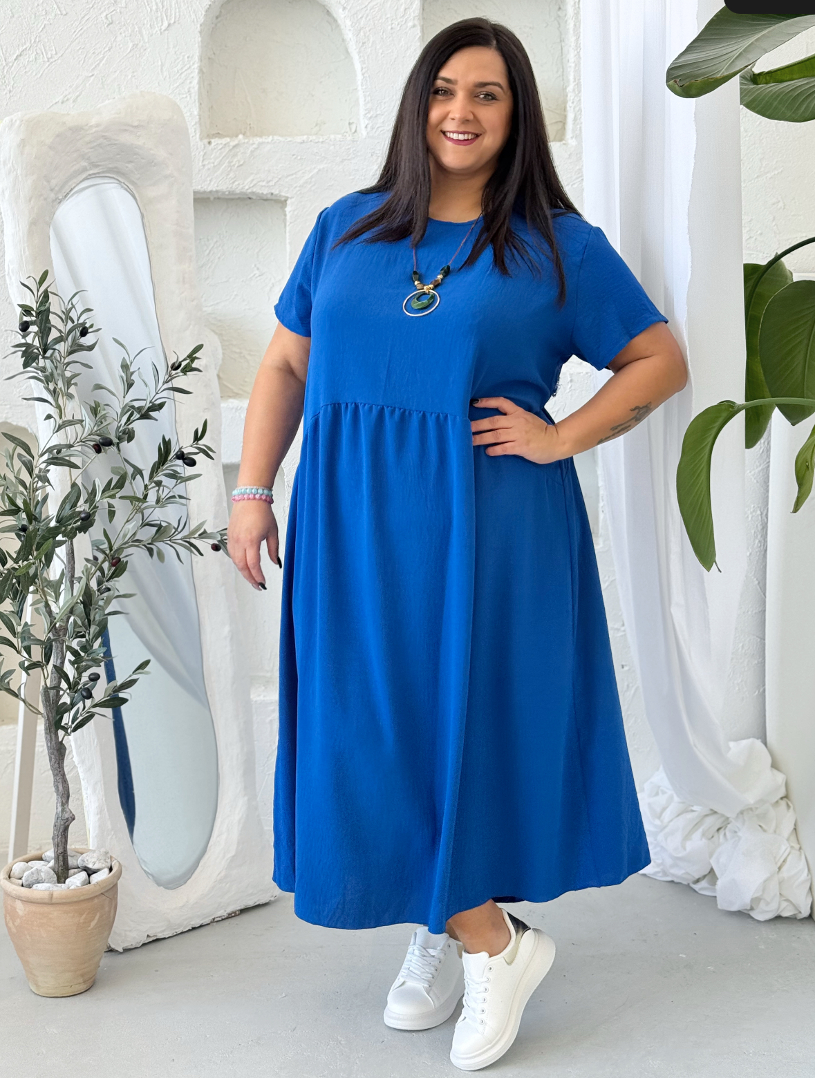 Maxi šaty Sunny Comfort do 4XL královsky modrá