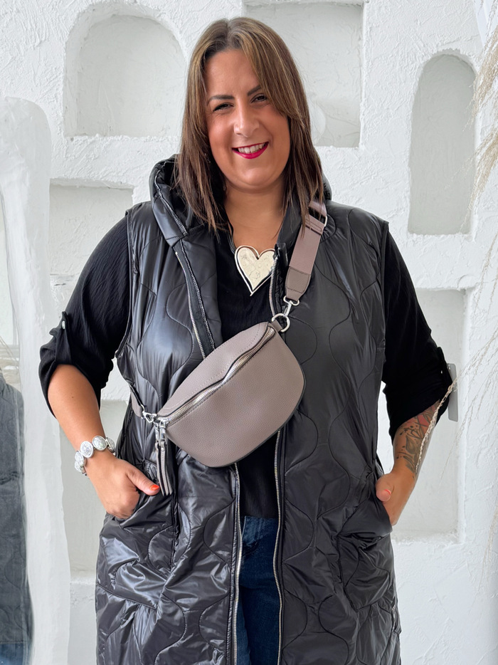 Ledvinka Mini Fashion šedá lila
