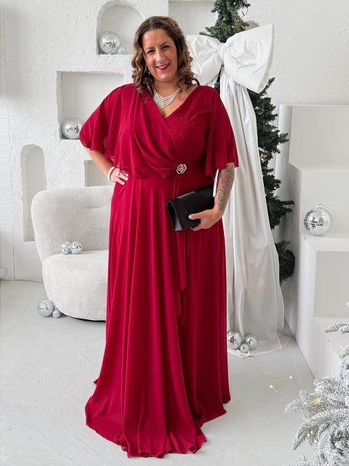 Plesové šaty Bella do 4XL vínové
