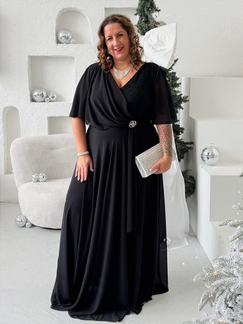 Plesové šaty Bella do 4XL černé