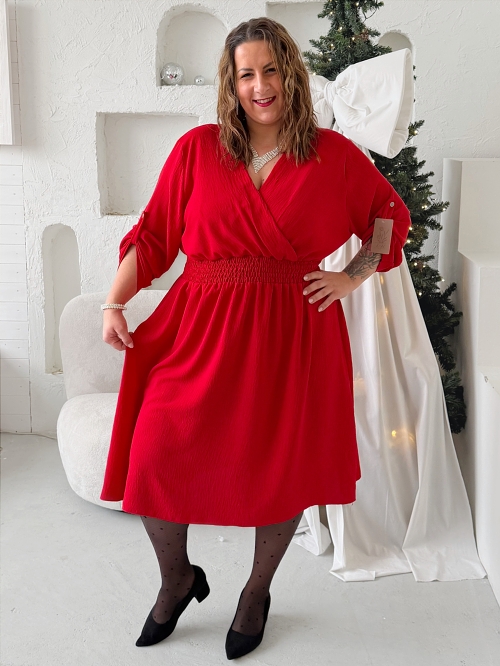 Šaty Lady do 5XL - červené