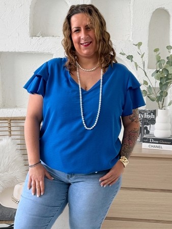 Halenkové tričko Modish do 3XL královsky modré