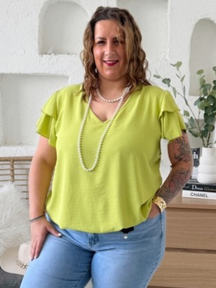 Halenkové tričko Modish do 3XL limetka