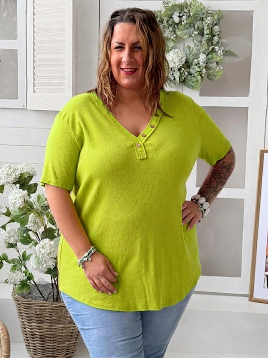 Stylové tričko Robin do 4XL - limetka