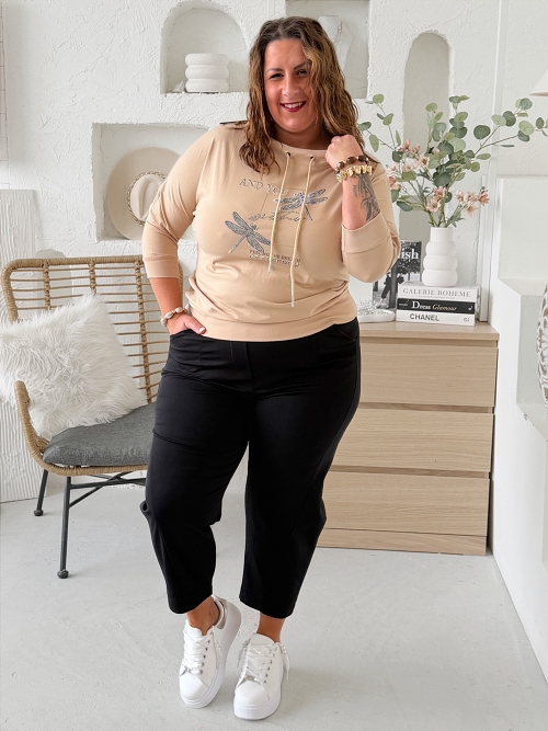 Mikinové tričko Exclusive Vážky do 3XL - pískové