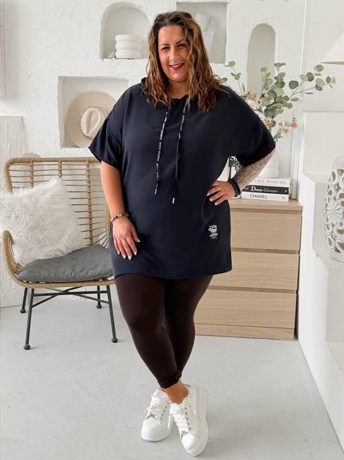 Halenka Sporty z nemačkavého materiálu - tmavě modré