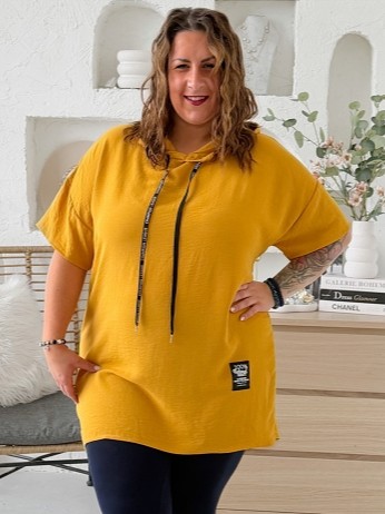 Halenka Sporty z nemačkavého materiálu žluté