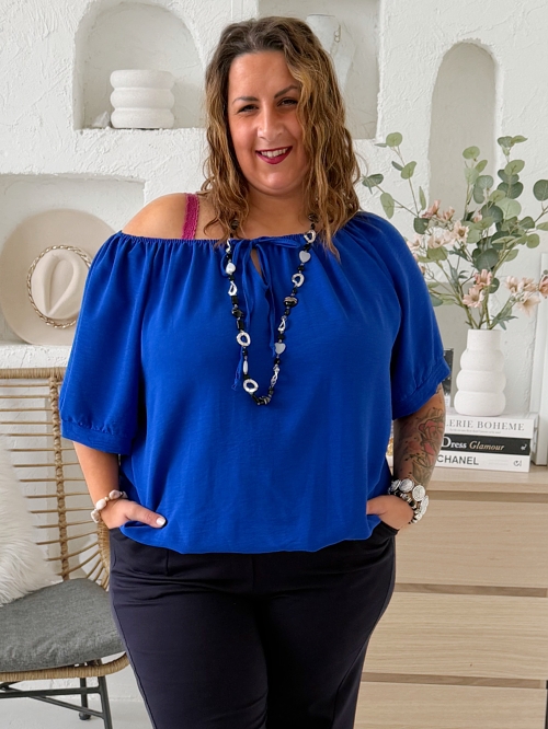 Halenka Nora do 4XL - královsky modrá
