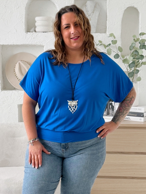 Viskózové tričko Sula do 3XL královsky modré