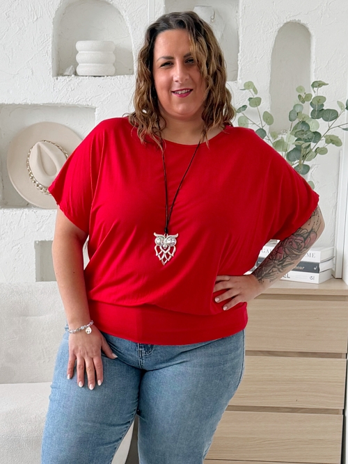 Viskózové tričko Sula do 3XL červené