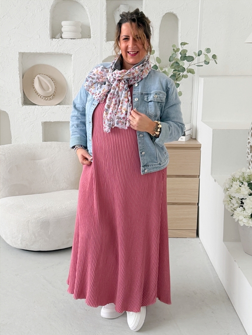 Šaty Perfect Feel do 5XL - starorůžové