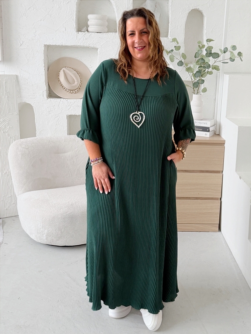 Šaty Perfect Feel do 5XL - smaragdové