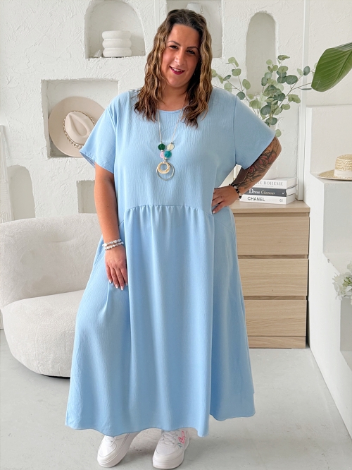 Šaty Sunny Comfort do 5XL - světle modré