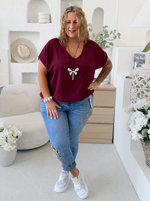 Halenka Brenda do 3XL - burgundy