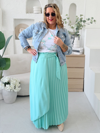 Sukně Elnina do 4XL - mintová