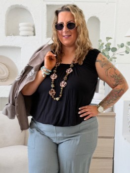 Superelastické tílko do 4XL černé
