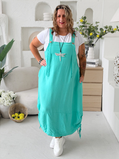 Laclové šaty Summer Myself z tenčího materiálu do 4XL - mintové