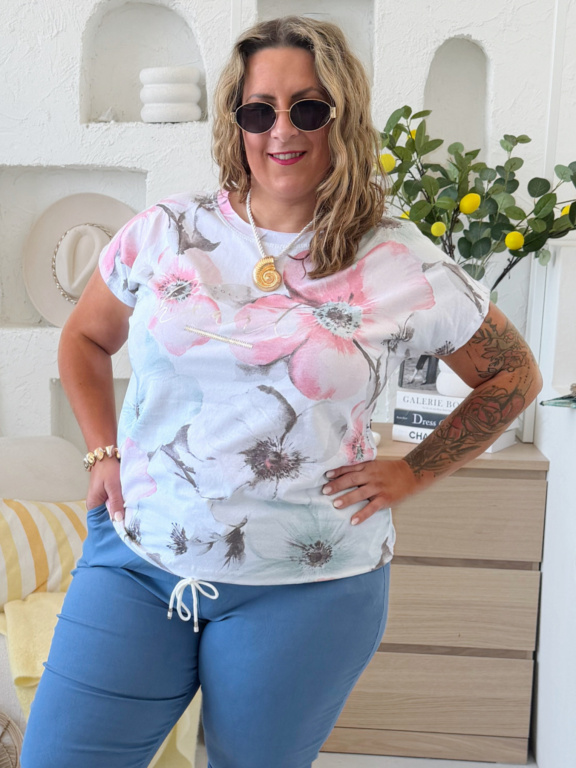 Tričko se zavazováním Losos Květ 