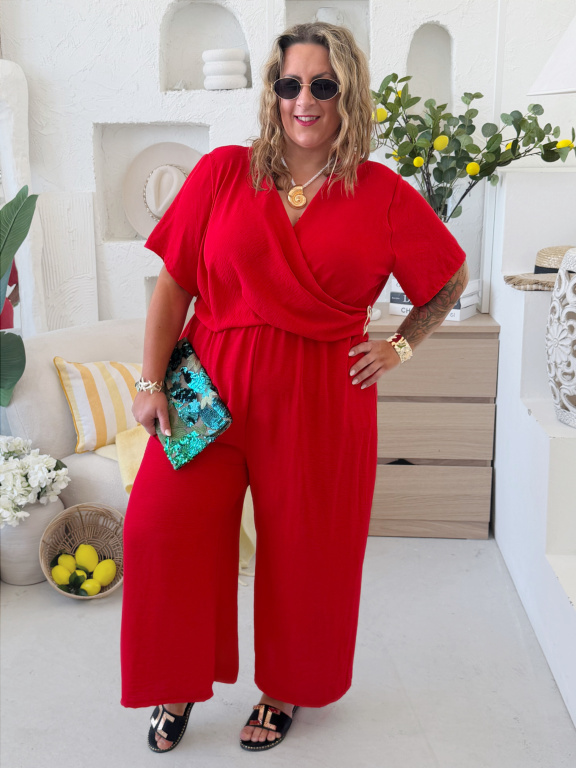 Overal Mandy až na 4XL - červený