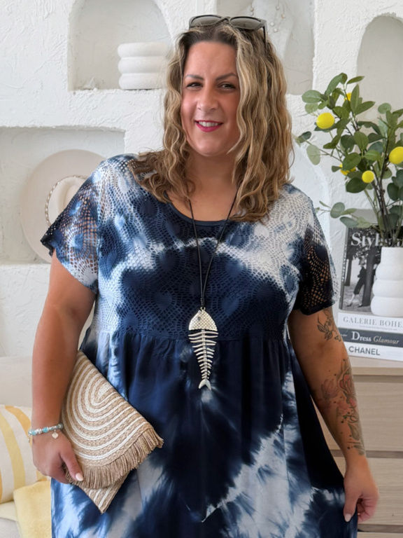 Náhrdelník na kůži ryba velká