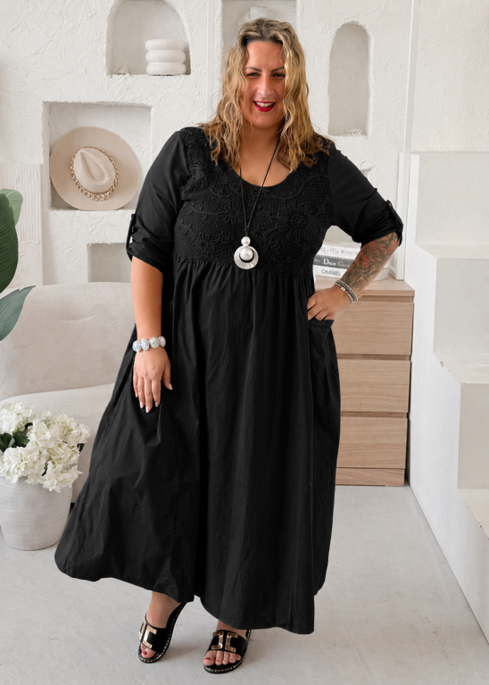 Šaty Exclusive Romance do 4XL - černá 
