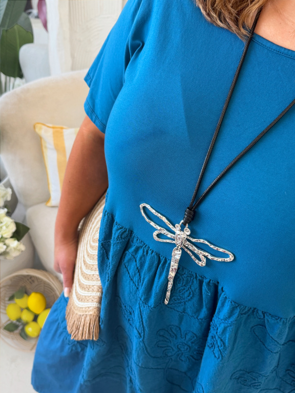 Náhrdelník na kůži VÁŽKA velká