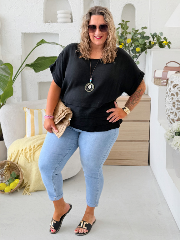 Fáčové tričko Freya do 3XL - černé