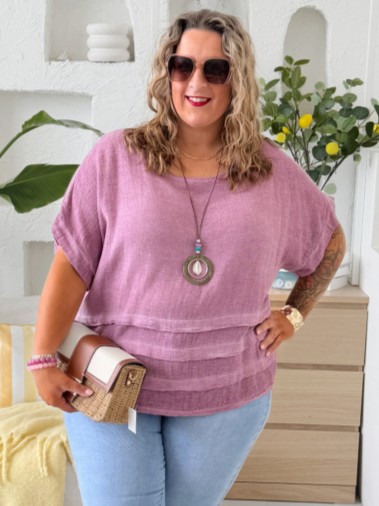 Fáčové tričko Freya do 3XL - růžové