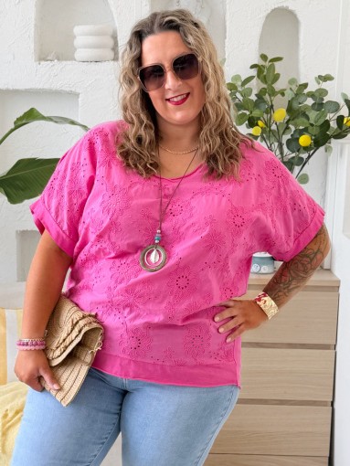 Tričko Madeira bavlněné do 3XL - fuchsiová