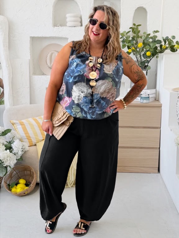 Vzdušné barelky Diana do 5XL - černé