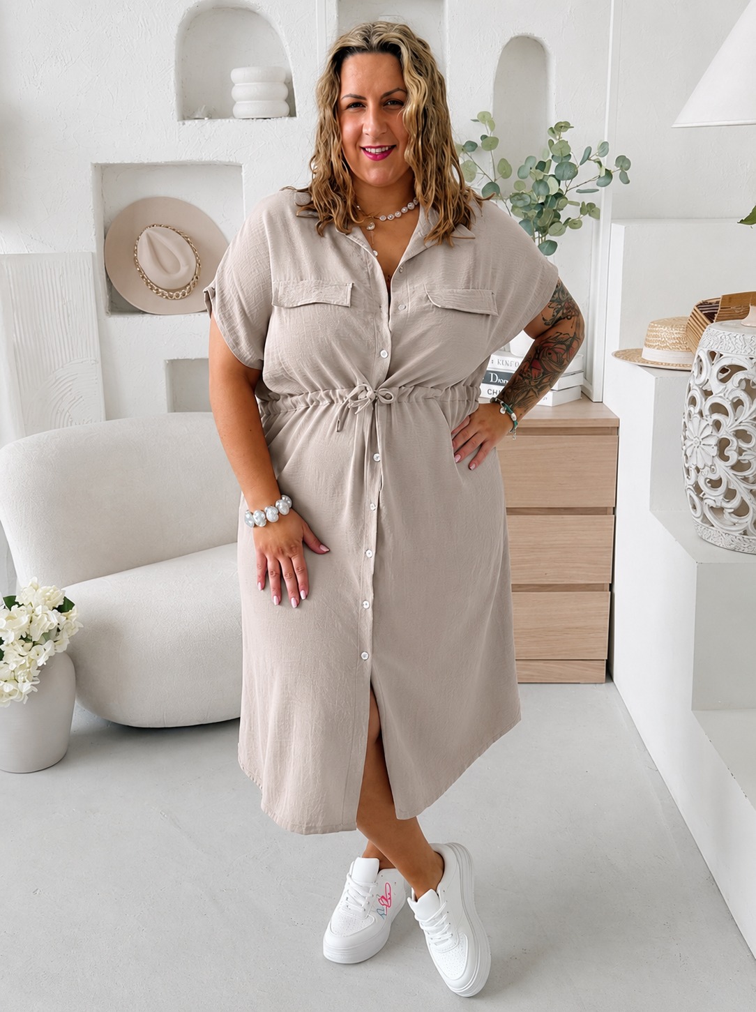 Košilové šaty Olivia do 4XL - fango