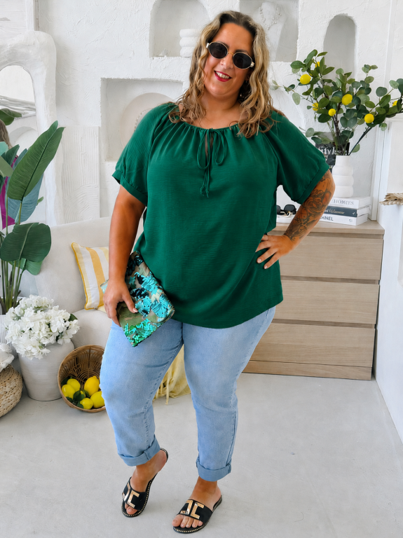 Halenka Nora Free do do 4XL - SMARAGDOVÁ