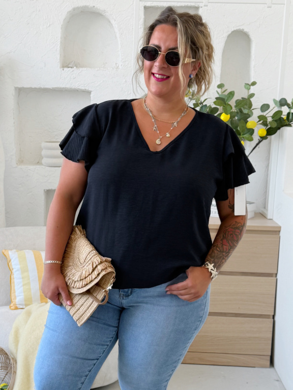 Halenkové tričko Modish do 3XL černá