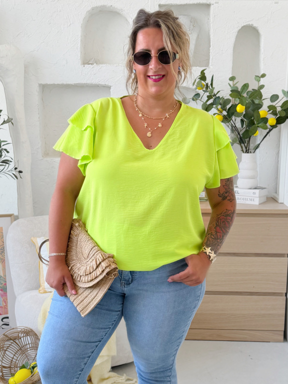 Halenkové tričko Modish do 3XL neon