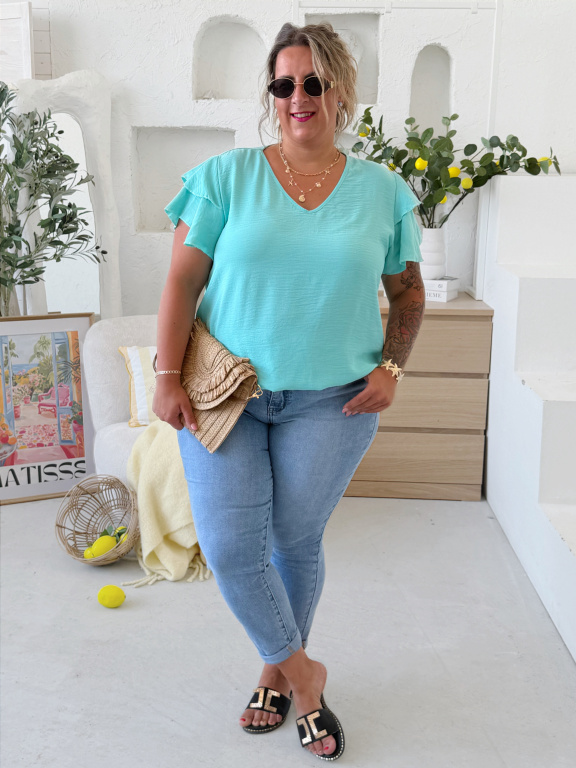 Halenkové tričko Modish do 3XL mint