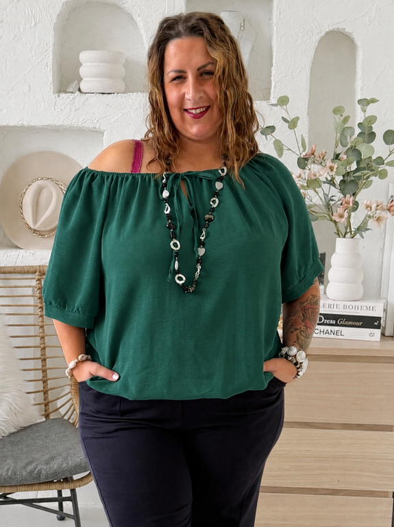 Halenka Nora do 4XL - smaragdová