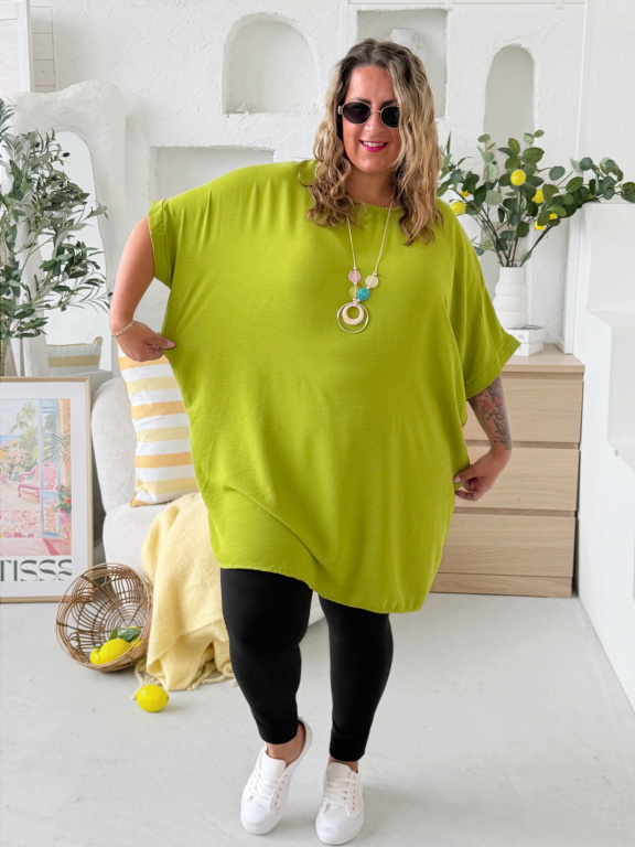 Tunikové šaty Loyd do 5XL - limetka