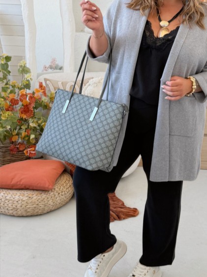 Kabelka Shopper šedá 