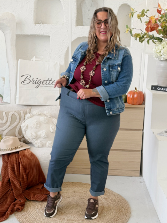 Elastické kalhoty Hope do 4XL - denim