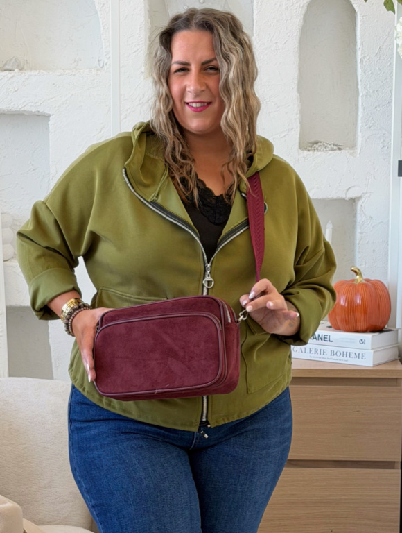 Crosssbody kabelka Gabriel broušená eko kůže - vínová