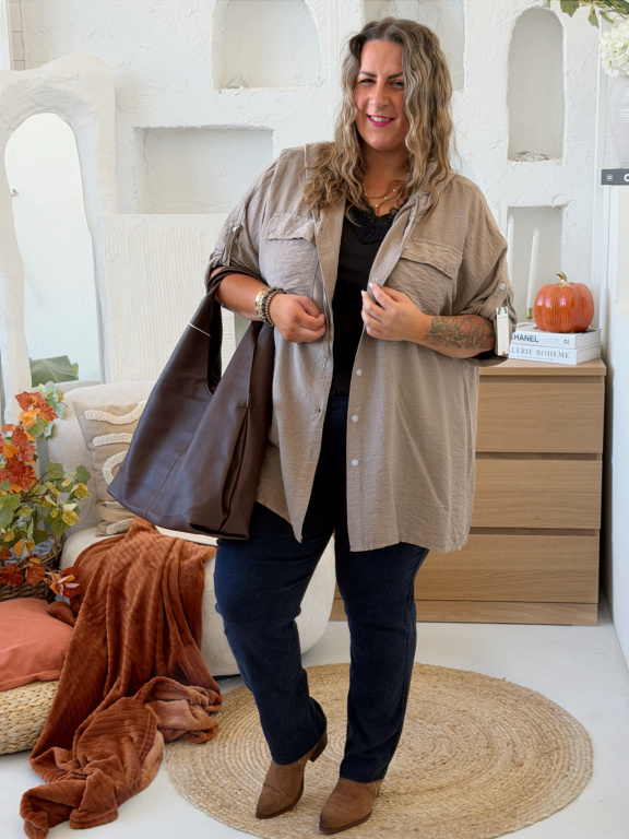 Košile Lady s kapucou do 4XL - fango